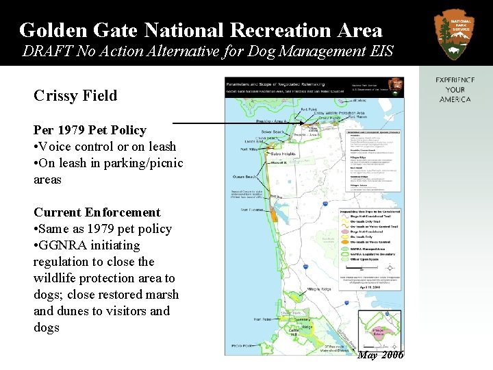 Golden Gate National Recreation Area DRAFT No Action Alternative for Dog Management EIS Crissy