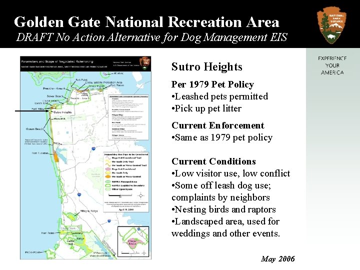 Golden Gate National Recreation Area DRAFT No Action Alternative for Dog Management EIS Sutro