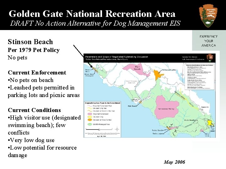 Golden Gate National Recreation Area DRAFT No Action Alternative for Dog Management EIS Stinson
