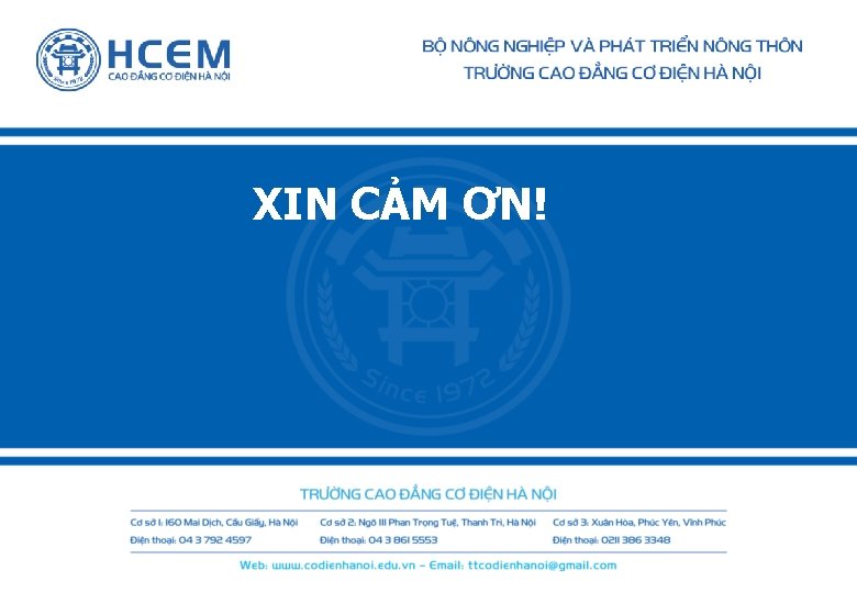 XIN CẢM ƠN! 