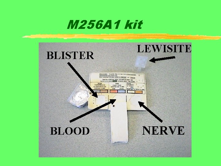 M 256 A 1 kit BLISTER BLOOD LEWISITE NERVE 