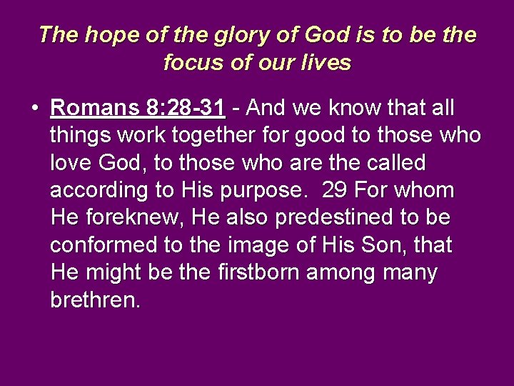 Finding Fulfillment In The Glory Of God Where