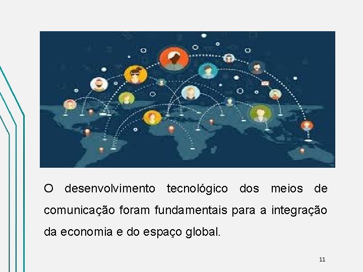 O desenvolvimento tecnológico dos meios de comunicação foram fundamentais para a integração da economia