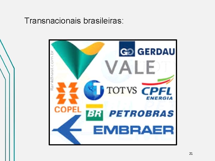 Transnacionais brasileiras: 21 