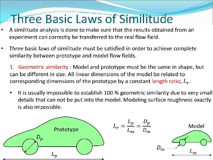 Three Basic Laws of Similitude 