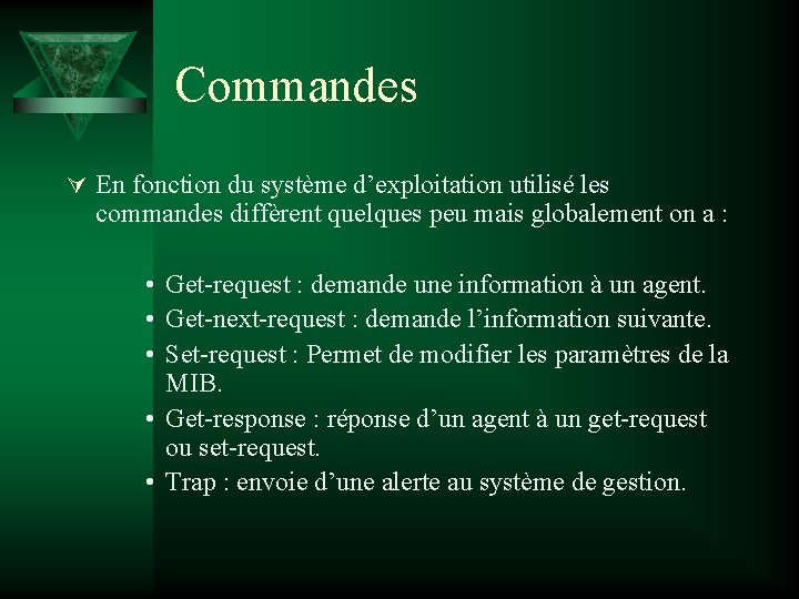 Commandes Ú En fonction du système d’exploitation utilisé les commandes diffèrent quelques peu mais