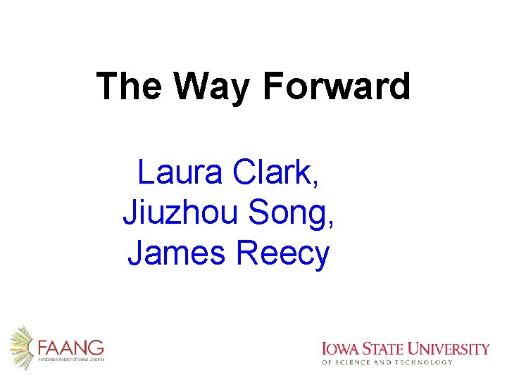 The Way Forward Laura Clark Jiuzhou Song James