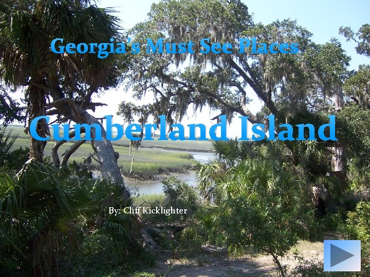 Georgia’s Must See Places Cumberland Island By: Cliff Kicklighter 