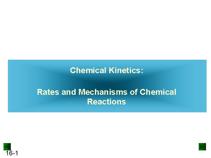 Chemical Kinetics: Rates and Mechanisms of Chemical Reactions 16 -1 