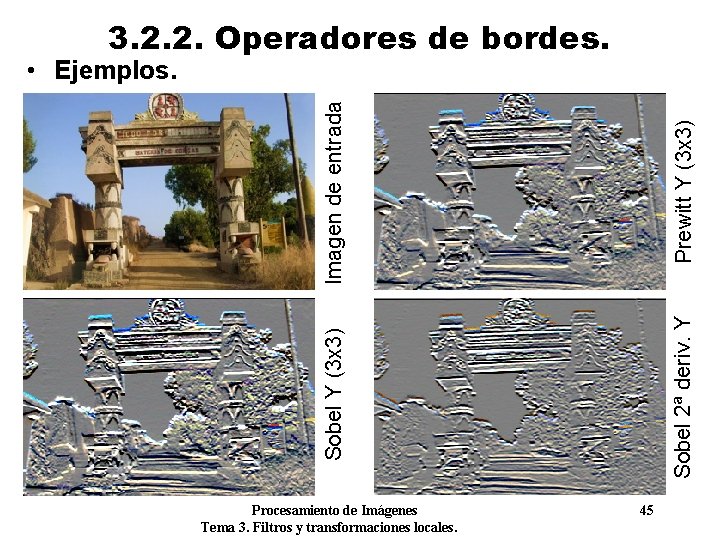 3. 2. 2. Operadores de bordes. Sobel Y (3 x 3) Sobel 2ª deriv.