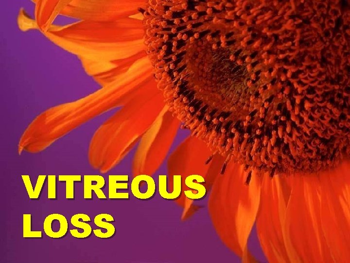 VITREOUS LOSS 