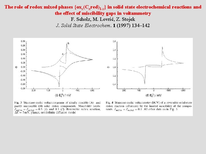 The role of redox mixed phases {oxx(Cnred)1 -x} in solid state electrochemical reactions and