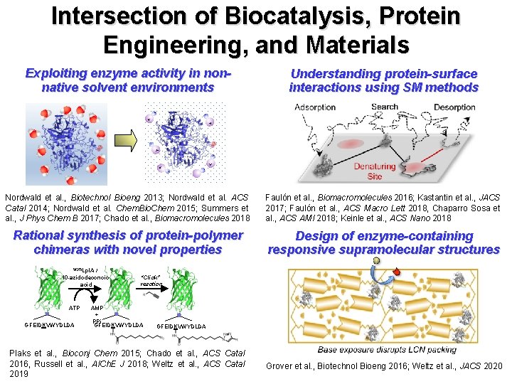 Intersection of Biocatalysis, Protein Engineering, and Materials Exploiting enzyme activity in nonnative solvent environments