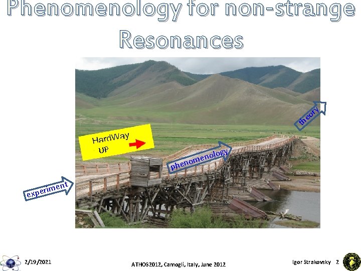 Phenomenology for non-strange Resonances • . y r eo th UP o olo n Phenomenology for non-strange Resonances • . y r eo th UP o olo n
