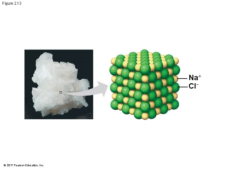 Figure 2. 13 Na+ Cl− © 2017 Pearson Education, Inc. Figure 2. 13 Na+ Cl− © 2017 Pearson Education, Inc.