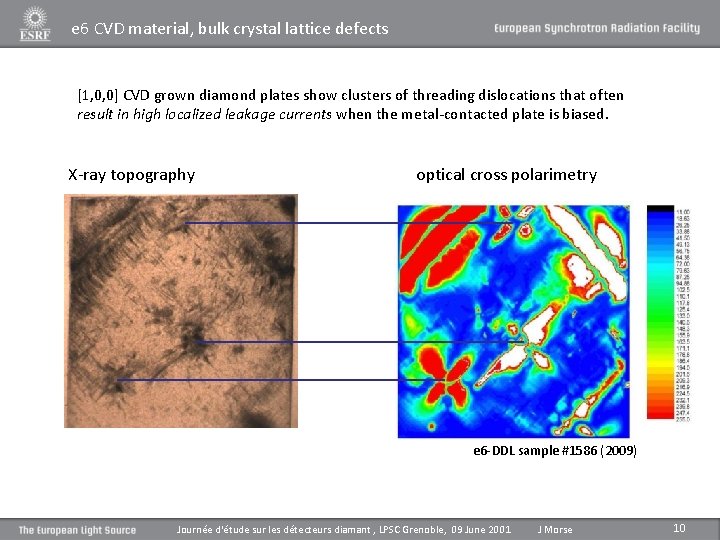 e 6 CVD material, bulk crystal lattice defects [1, 0, 0] CVD grown diamond