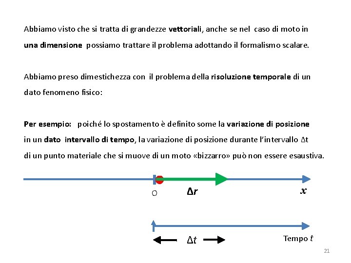 Abbiamo visto che si tratta di grandezze vettoriali, anche se nel caso di moto