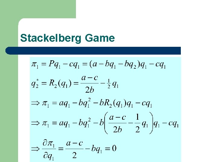 Stackelberg Game 