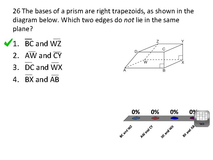 26 The bases of a prism are right trapezoids, as shown in the diagram