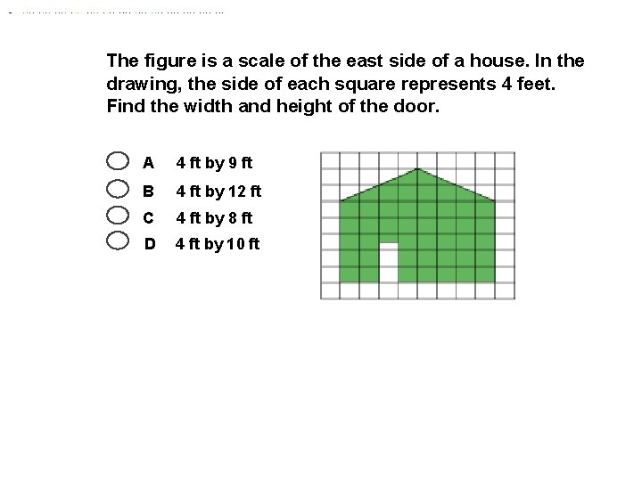 The figure is a scale of the east side of a house. In the