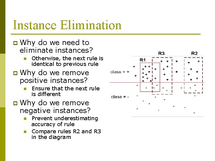 Instance Elimination p Why do we need to eliminate instances? n p Why do