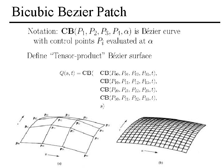 Bicubic Bezier Patch MIT EECS 6. 837, Durand Cutler Bicubic Bezier Patch MIT EECS 6. 837, Durand Cutler