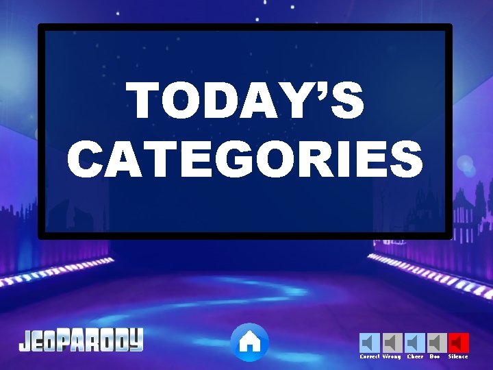 TODAY’S CATEGORIES Correct Wrong Cheer Boo Silence 