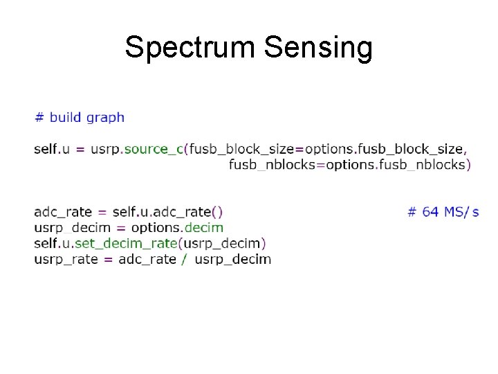 Spectrum Sensing 