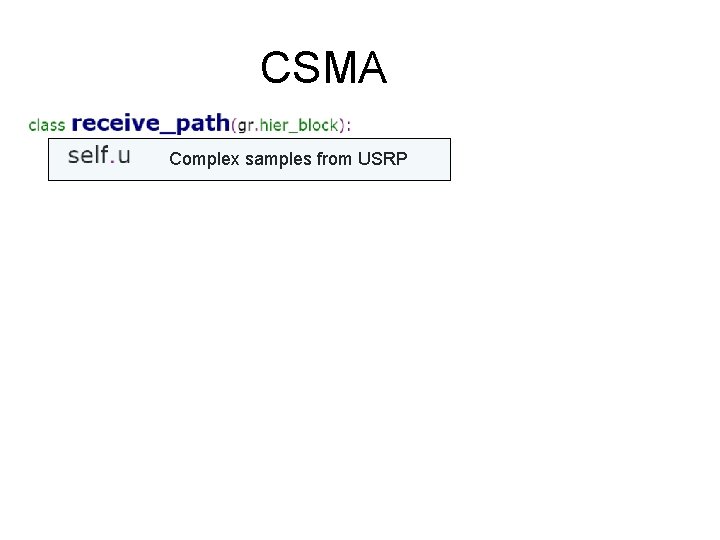 CSMA Complex samples from USRP 