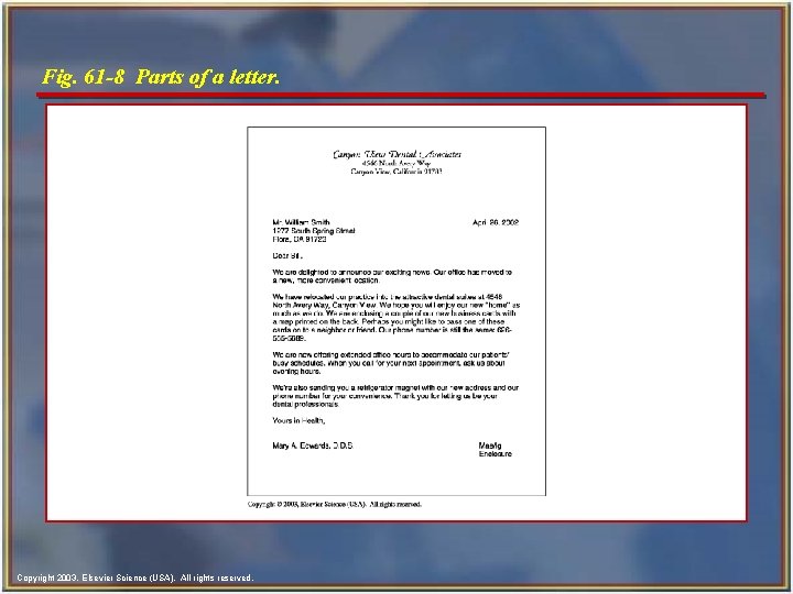 Fig. 61 -8 Parts of a letter. Copyright 2003, Elsevier Science (USA). All rights Fig. 61 -8 Parts of a letter. Copyright 2003, Elsevier Science (USA). All rights