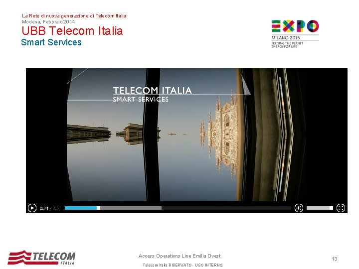 La Rete di nuova generazione di Telecom Italia Modena, Febbraio 2014 UBB Telecom Italia