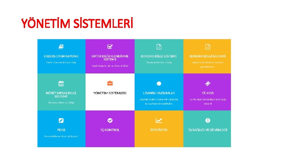 YÖNETİM SİSTEMLERİ 