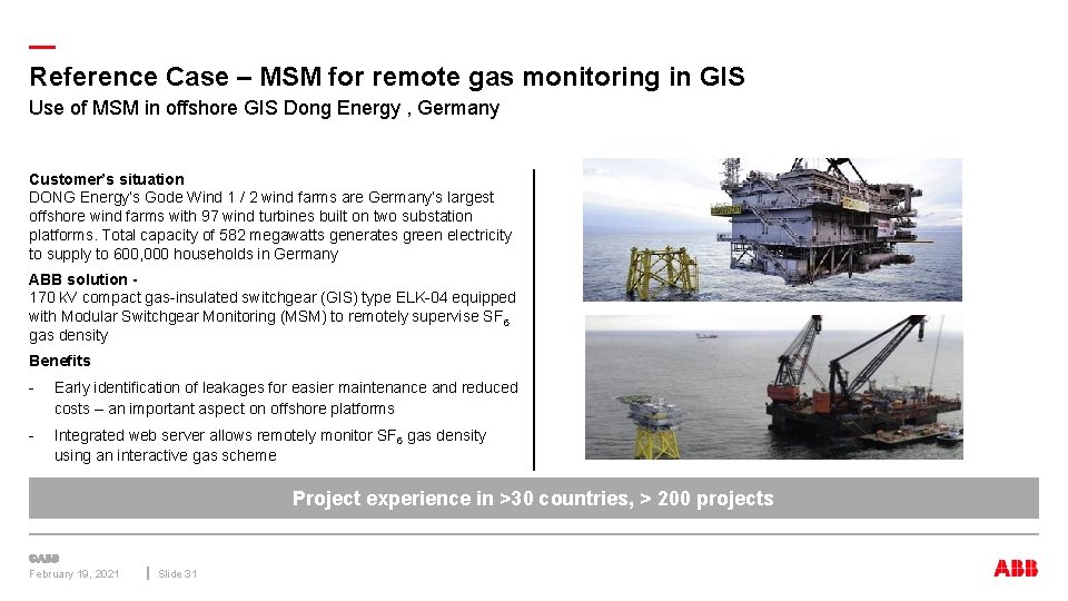 — Reference Case – MSM for remote gas monitoring in GIS Use of MSM