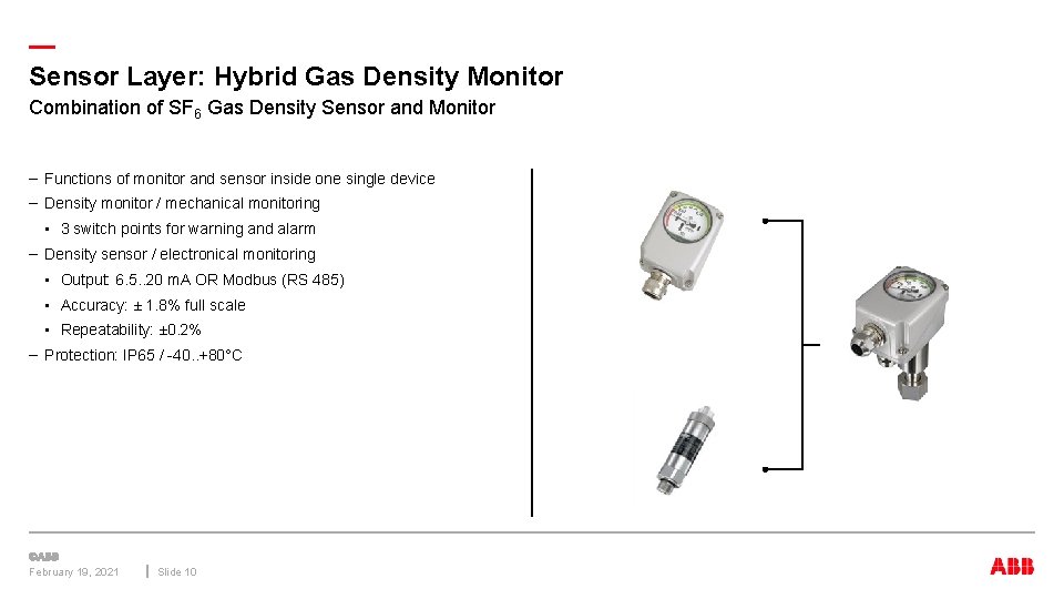 — Sensor Layer: Hybrid Gas Density Monitor Combination of SF 6 Gas Density Sensor