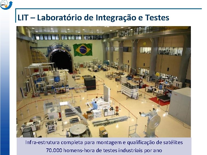 LIT – Laboratório de Integração e Testes Infra-estrutura completa para montagem e qualificação de