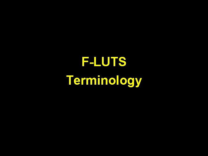 F-LUTS Terminology 
