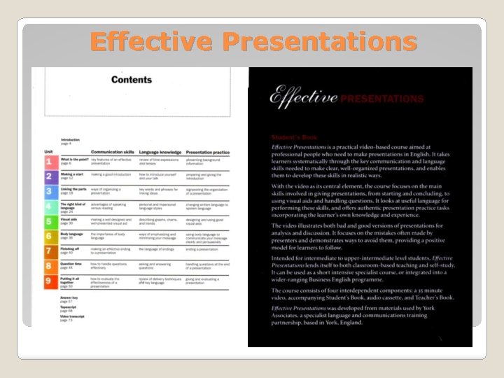 Effective Presentations 