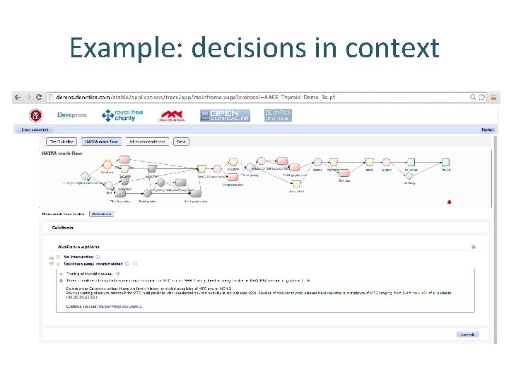 Example: decisions in context 