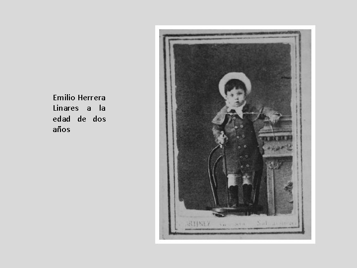 Emilio Herrera Linares a la edad de dos años Emilio Herrera Linares a la edad de dos años