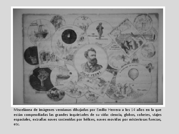 Miscelánea de imágenes vernianas dibujadas por Emilio Herrera a los 14 años en la Miscelánea de imágenes vernianas dibujadas por Emilio Herrera a los 14 años en la