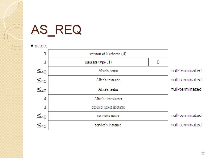 AS_REQ 22 AS_REQ 22
