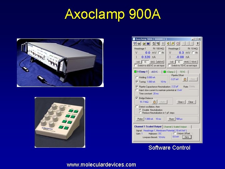 Axoclamp 900 A Software Control www. moleculardevices. com 