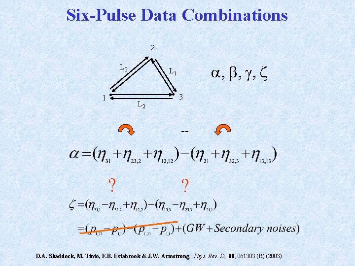 Six-Pulse Data Combinations . 2 1 . L 3 a, b, g, z L