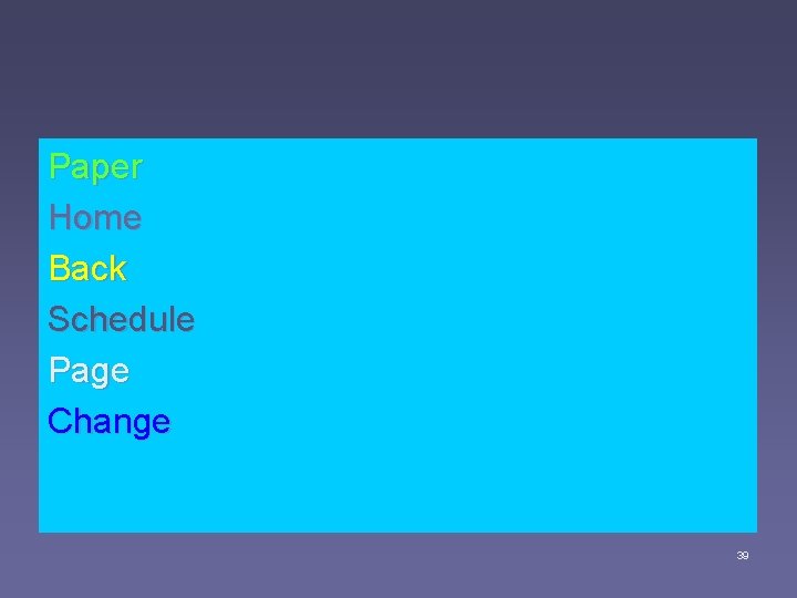 Paper Home Back Schedule Page Change 39 Paper Home Back Schedule Page Change 39