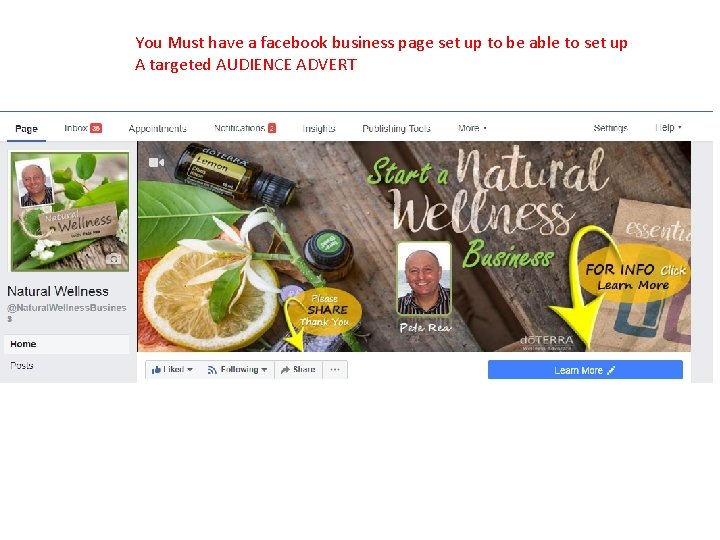 You Must have a facebook business page set up to be able to set