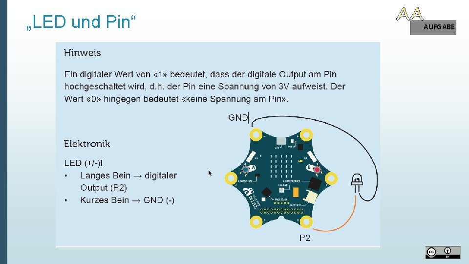 „LED und Pin“ AUFGABE 