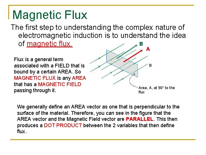 Magnetic Flux The first step to understanding the complex nature of electromagnetic induction is