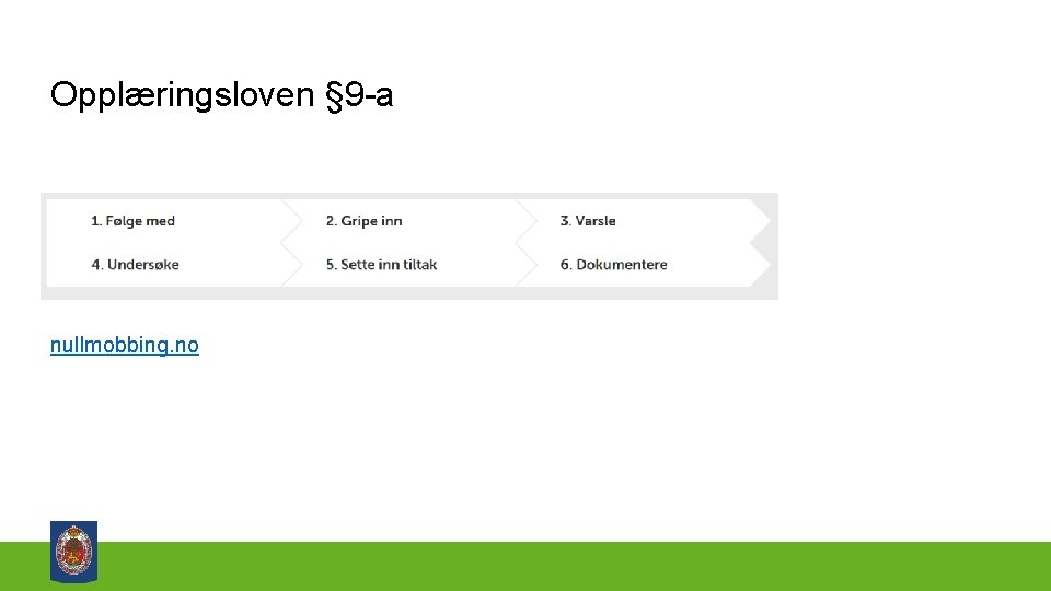 Opplæringsloven § 9 -a nullmobbing. no 