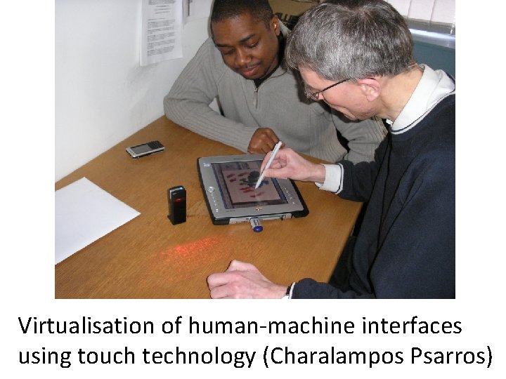 Virtualisation of human-machine interfaces using touch technology (Charalampos Psarros) 