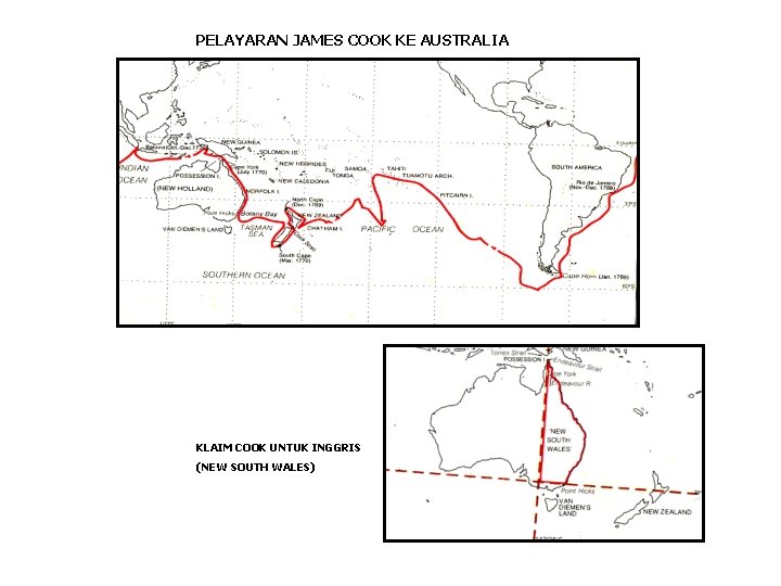 PELAYARAN JAMES COOK KE AUSTRALIA KLAIM COOK UNTUK INGGRIS (NEW SOUTH WALES) 